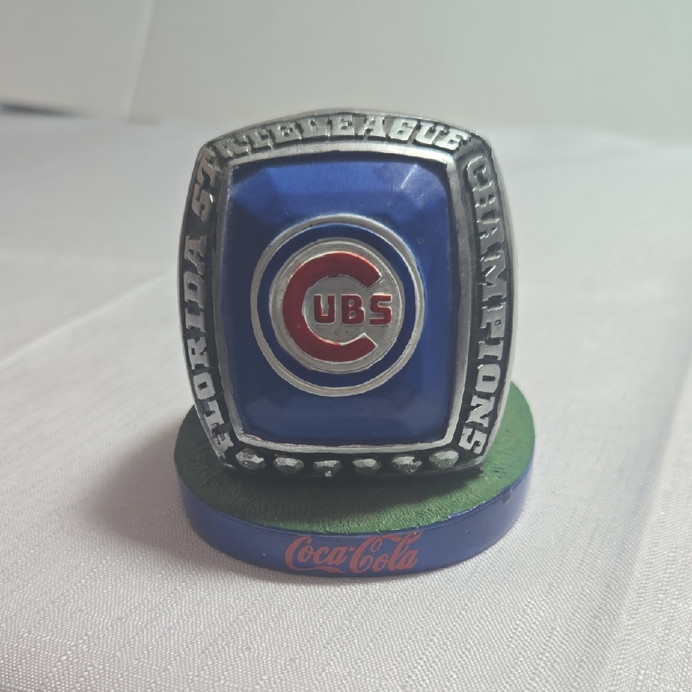 Coca Cola Daytona Beach Florida Cubs 2011 Championship Ring Paperweight